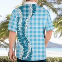 Blue Hawaii Palaka Hawaiian Shirt Hawaiian Honohono Lei LT05 - Polynesian Pride