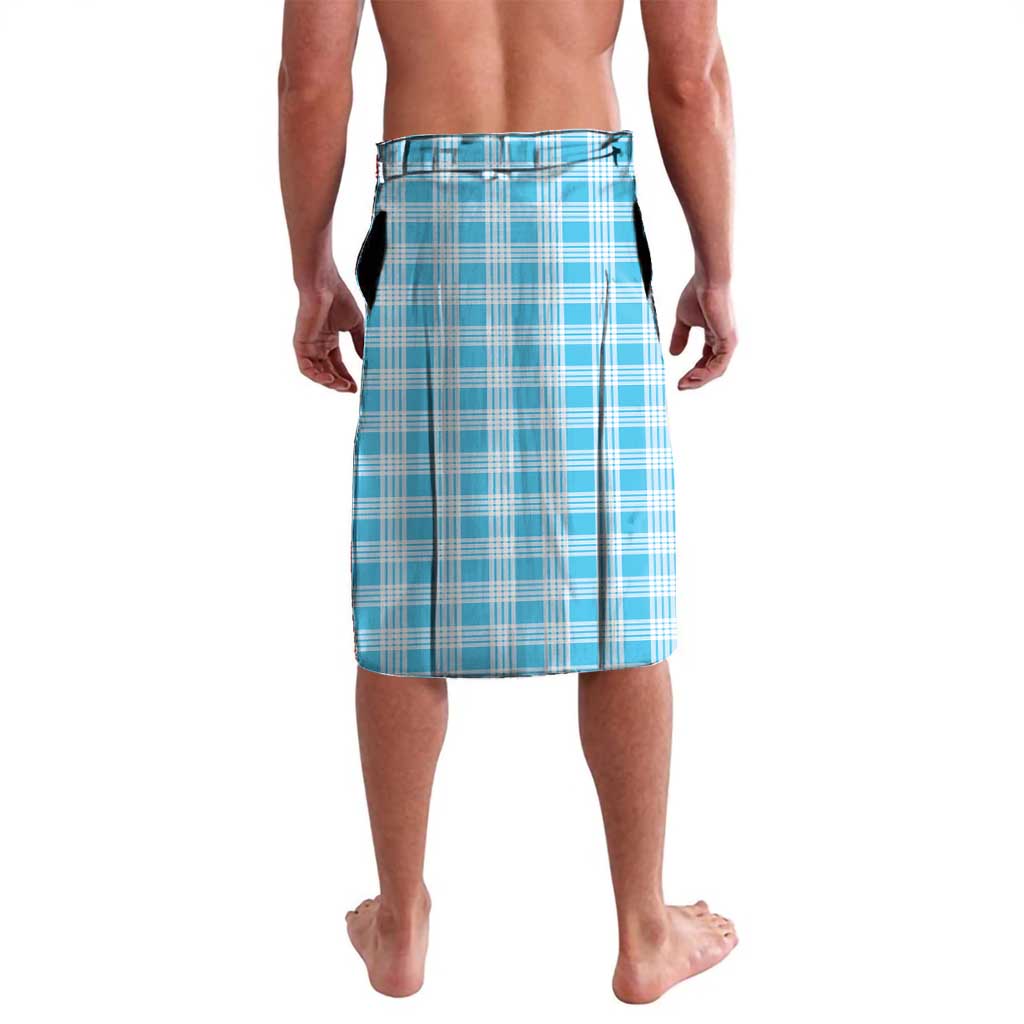 Blue Hawaii Palaka Lavalava Hawaiian Honohono Lei