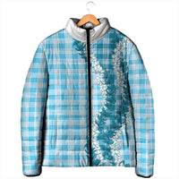Blue Hawaii Palaka Padded Jacket Hawaiian Honohono Lei