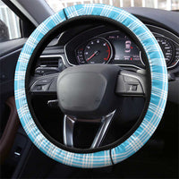 Blue Hawaii Palaka Steering Wheel Cover Hawaiian Honohono Lei