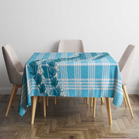 Blue Hawaii Palaka Tablecloth Hawaiian Honohono Lei