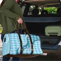 Blue Hawaii Palaka Travel Bag Hawaiian Honohono Lei