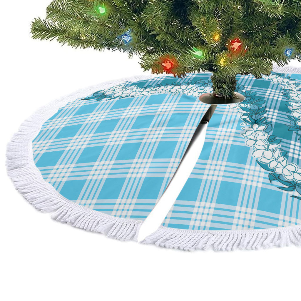 Blue Hawaii Palaka Tree Skirt Hawaiian Honohono Lei LT05 - Polynesian Pride