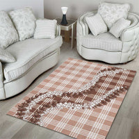 Beige Hawaii Palaka Area Rug Hawaiian Honohono Lei