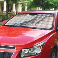 Beige Hawaii Palaka Auto Sun Shade Hawaiian Honohono Lei