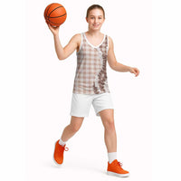 Beige Hawaii Palaka Basketball Jersey Hawaiian Honohono Lei