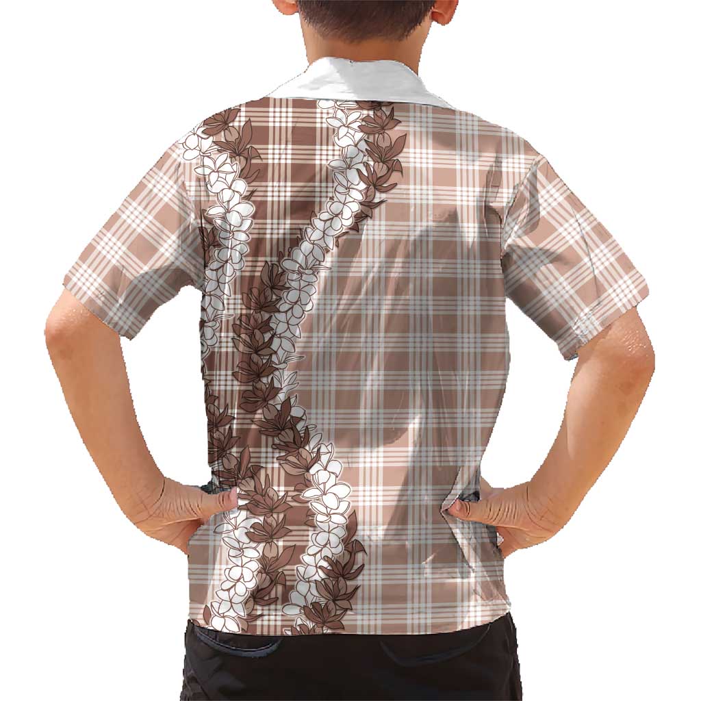 Beige Hawaii Palaka Family Matching Mermaid Dress and Hawaiian Shirt Hawaiian Honohono Lei LT05 - Polynesian Pride