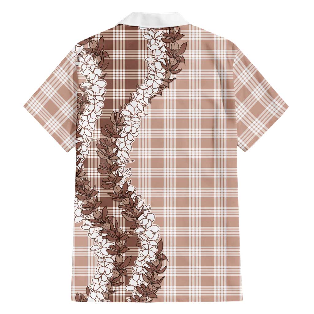 Beige Hawaii Palaka Family Matching Tank Maxi Dress and Hawaiian Shirt Hawaiian Honohono Lei LT05 - Polynesian Pride