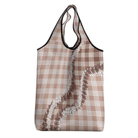 Beige Hawaii Palaka Grocery Bag Hawaiian Honohono Lei