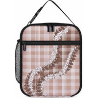 Beige Hawaii Palaka Lunch Bag Hawaiian Honohono Lei
