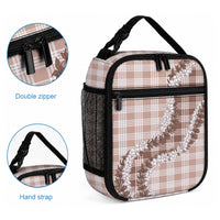 Beige Hawaii Palaka Lunch Bag Hawaiian Honohono Lei