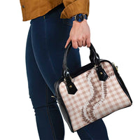 Beige Hawaii Palaka Shoulder Handbag Hawaiian Honohono Lei