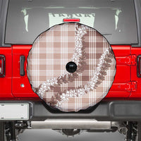 Beige Hawaii Palaka Spare Tire Cover Hawaiian Honohono Lei
