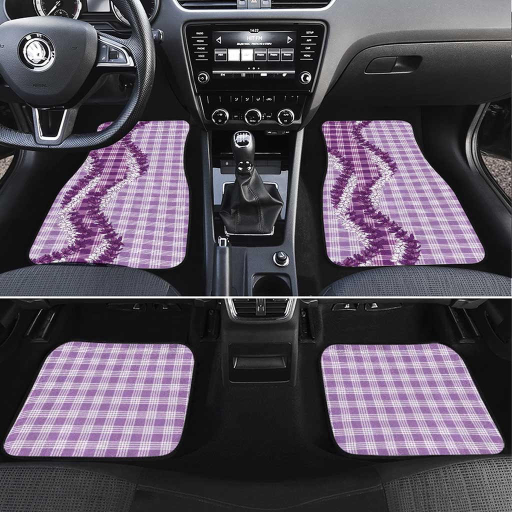 Violet Hawaii Palaka Car Mats Hawaiian Honohono Lei