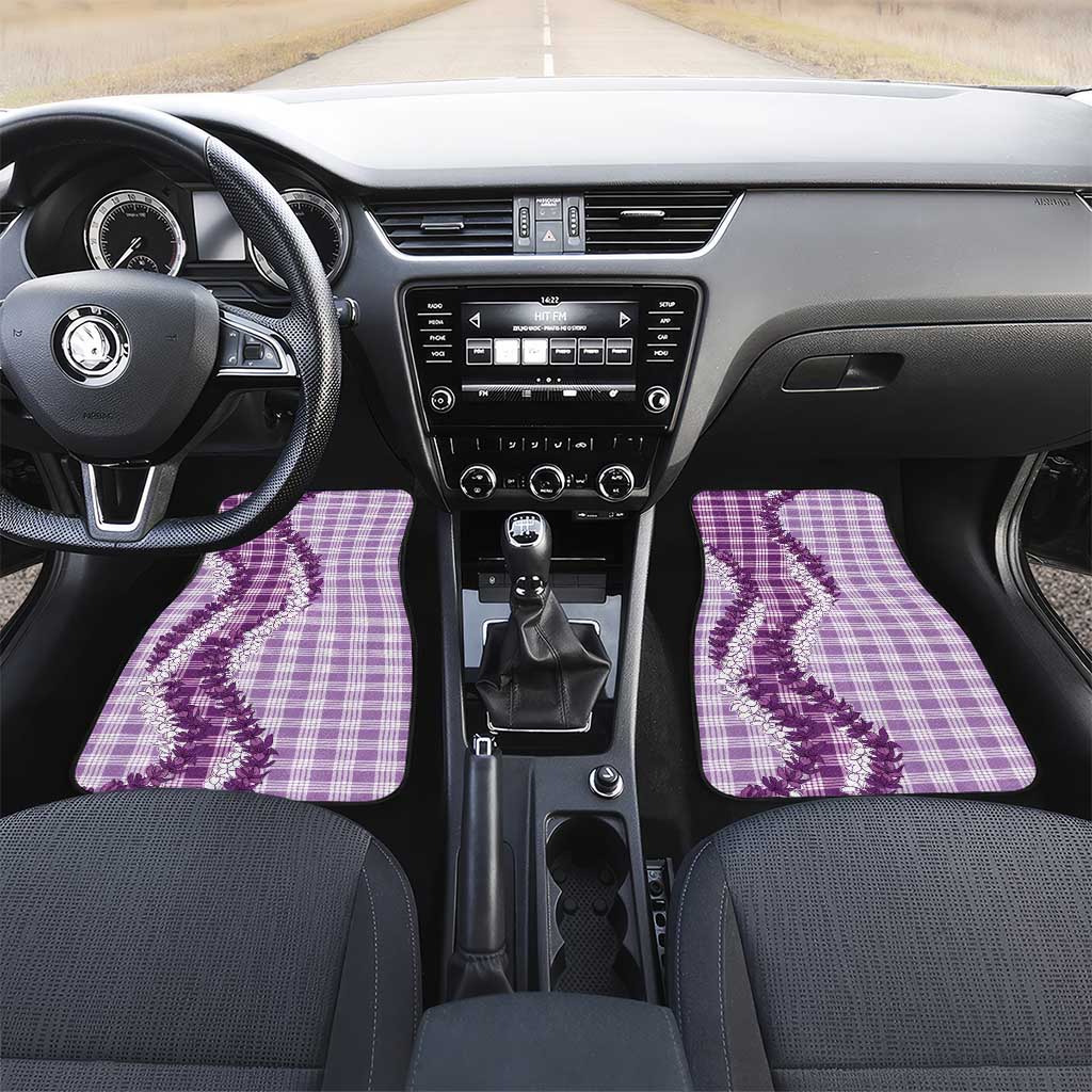 Violet Hawaii Palaka Car Mats Hawaiian Honohono Lei