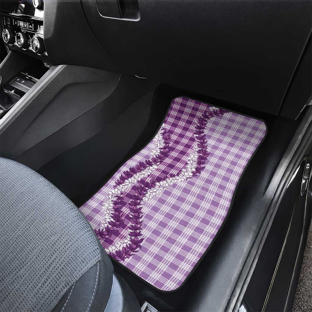 Violet Hawaii Palaka Car Mats Hawaiian Honohono Lei