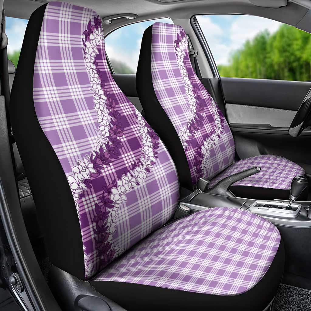 Violet Hawaii Palaka Car Seat Cover Hawaiian Honohono Lei