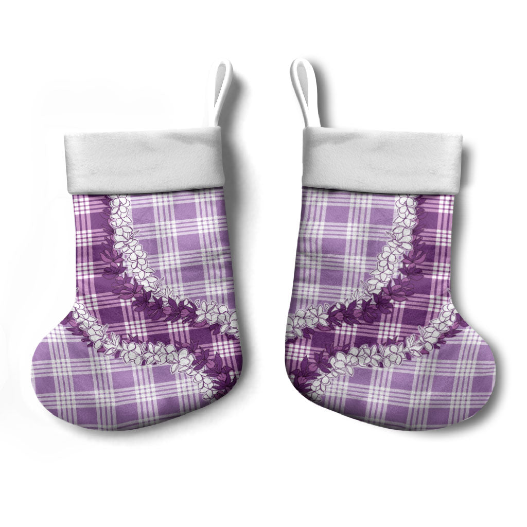 Violet Hawaii Palaka Christmas Stocking Hawaiian Honohono Lei LT05 - Polynesian Pride