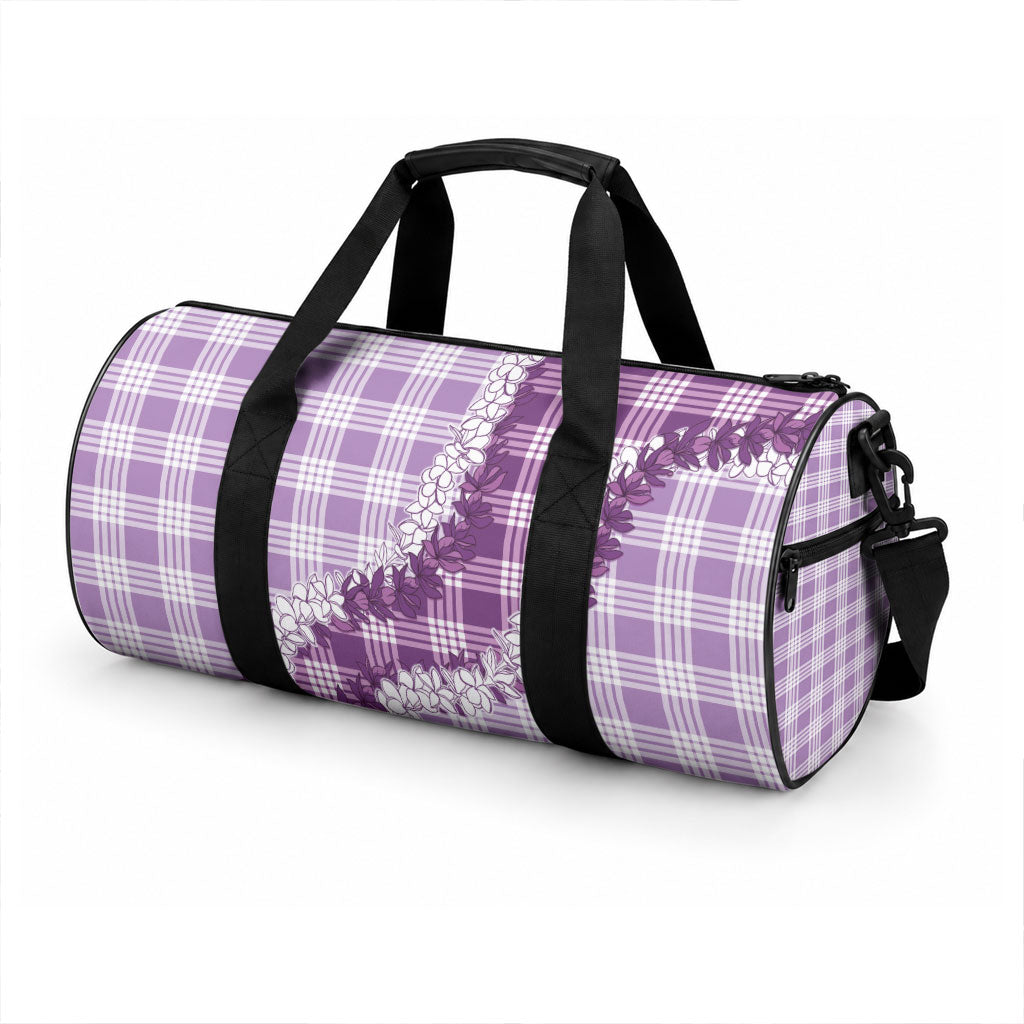 Violet Hawaii Palaka Duffle Bag Hawaiian Honohono Lei
