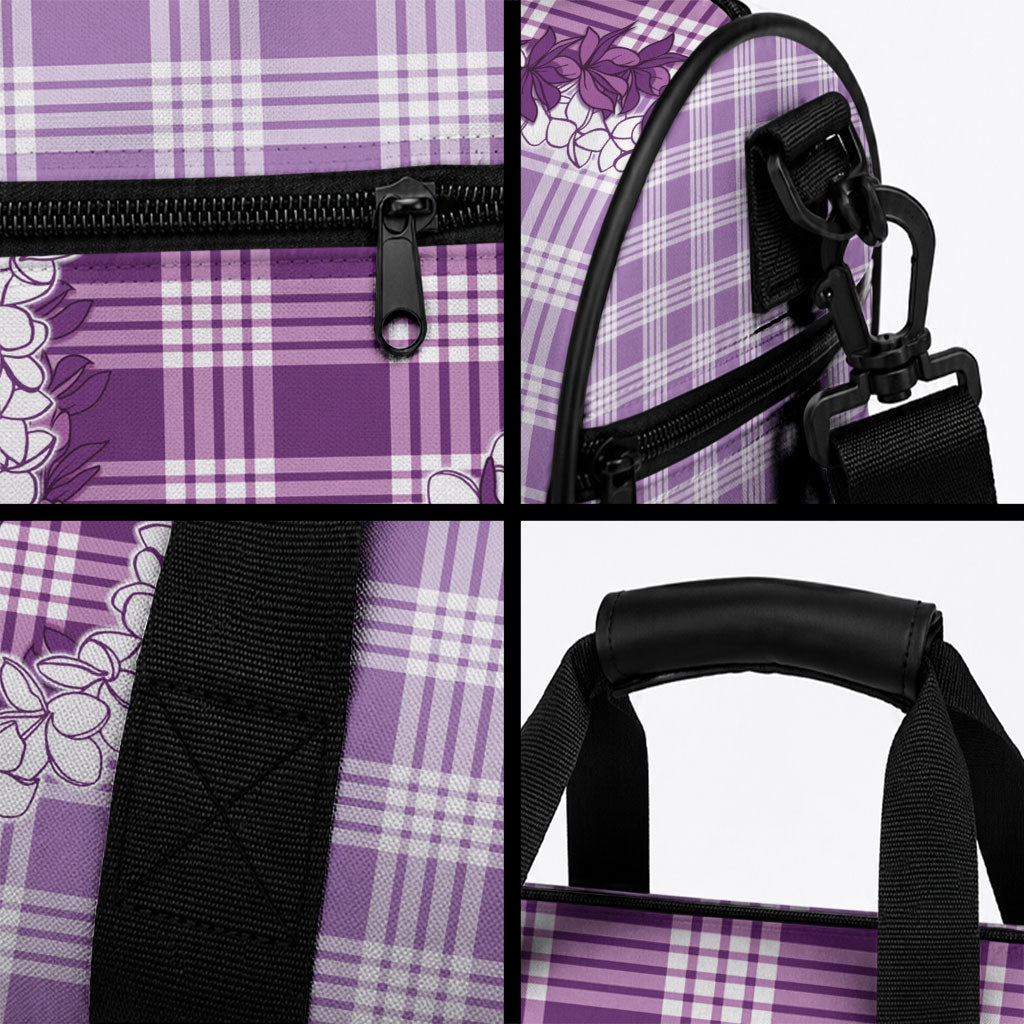 Violet Hawaii Palaka Duffle Bag Hawaiian Honohono Lei