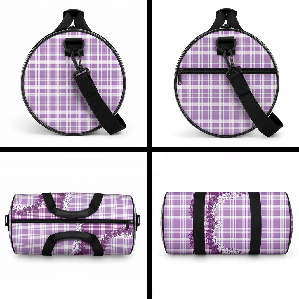 Violet Hawaii Palaka Duffle Bag Hawaiian Honohono Lei
