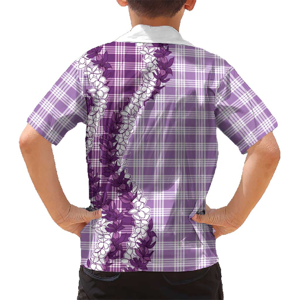 Violet Hawaii Palaka Family Matching Mermaid Dress and Hawaiian Shirt Hawaiian Honohono Lei LT05 - Polynesian Pride