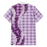 Violet Hawaii Palaka Family Matching Short Sleeve Bodycon Dress and Hawaiian Shirt Hawaiian Honohono Lei LT05 - Polynesian Pride