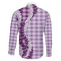 Violet Hawaii Palaka Family Matching Summer Maxi Dress and Hawaiian Shirt Hawaiian Honohono Lei LT05 - Polynesian Pride