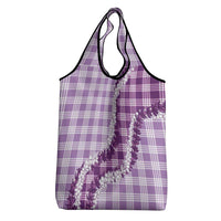 Violet Hawaii Palaka Grocery Bag Hawaiian Honohono Lei