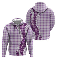 Violet Hawaii Palaka Hoodie Hawaiian Honohono Lei LT05 - Polynesian Pride