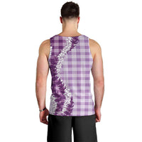 Violet Hawaii Palaka Men Tank Top Hawaiian Honohono Lei