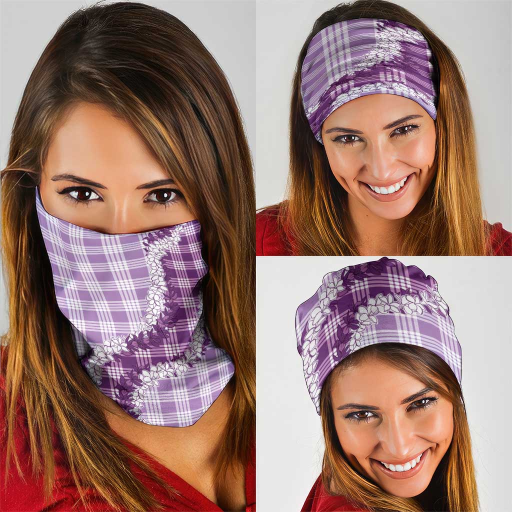 Violet Hawaii Palaka Neck Gaiter Hawaiian Honohono Lei