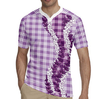 Violet Hawaii Palaka Rugby Jersey Hawaiian Honohono Lei