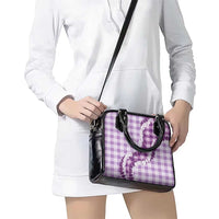 Violet Hawaii Palaka Shoulder Handbag Hawaiian Honohono Lei
