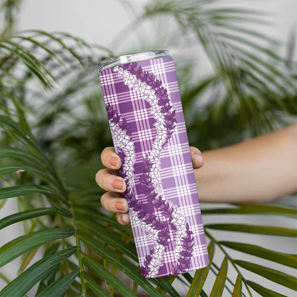 Violet Hawaii Palaka Skinny Tumbler Hawaiian Honohono Lei