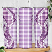 Violet Hawaii Palaka Skinny Tumbler Hawaiian Honohono Lei