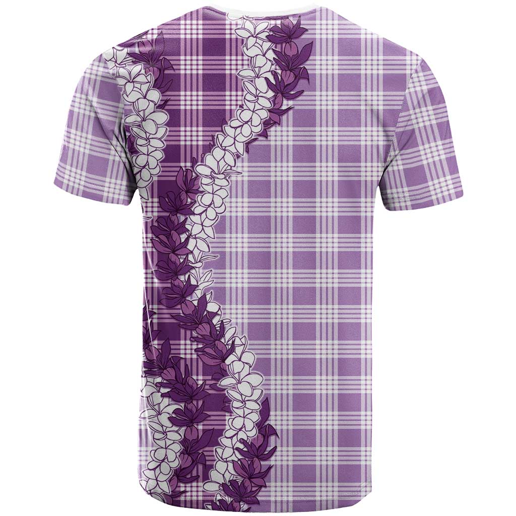 Violet Hawaii Palaka T Shirt Hawaiian Honohono Lei