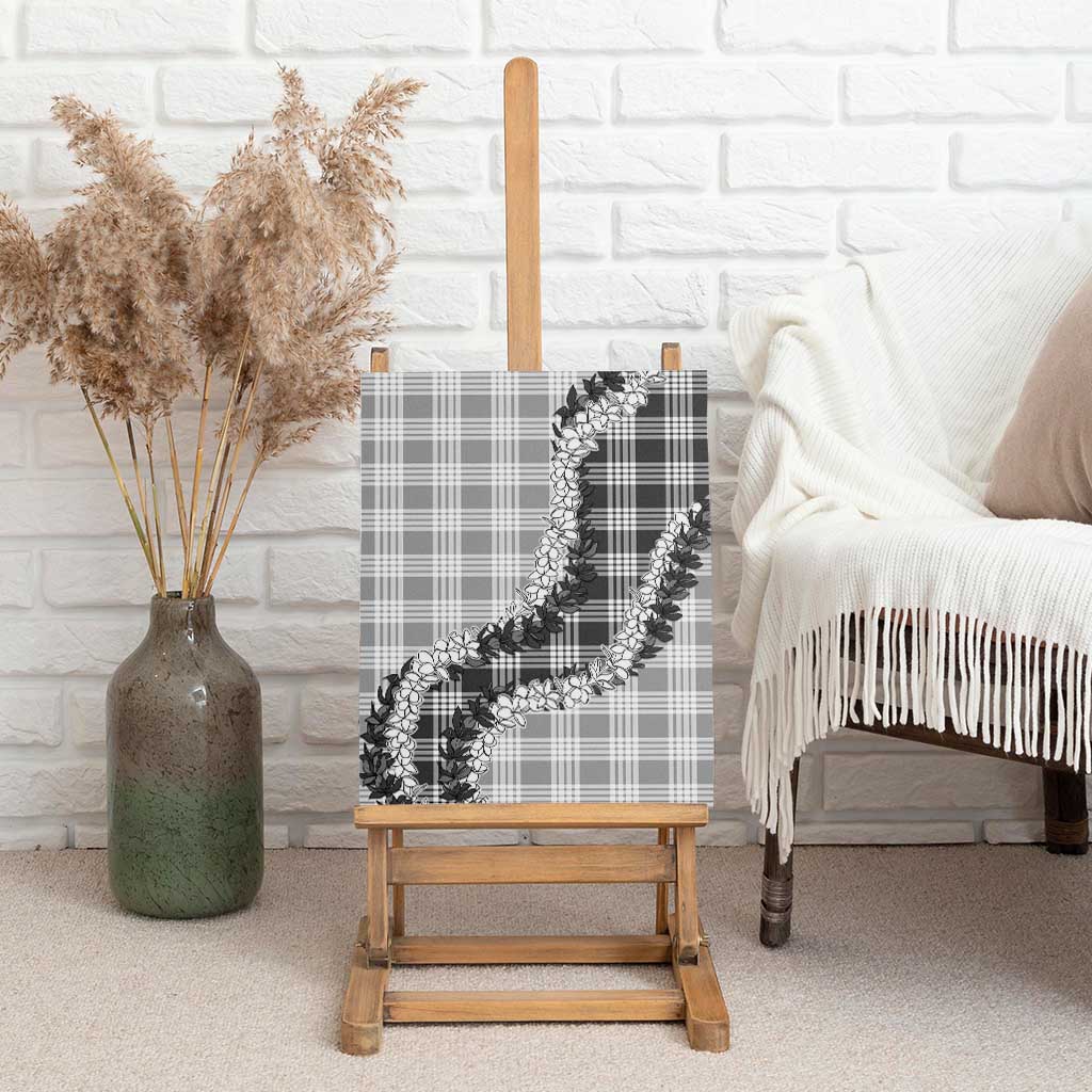 Gray Hawaii Palaka Canvas Wall Art Hawaiian Honohono Lei