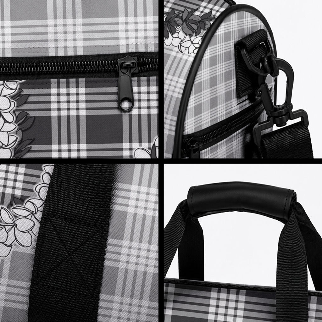 Gray Hawaii Palaka Duffle Bag Hawaiian Honohono Lei