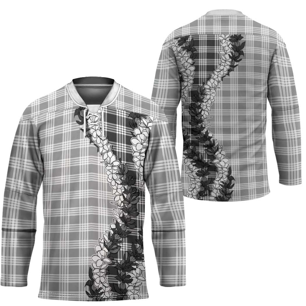 Gray Hawaii Palaka Hockey Jersey Hawaiian Honohono Lei