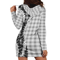 Gray Hawaii Palaka Hoodie Dress Hawaiian Honohono Lei