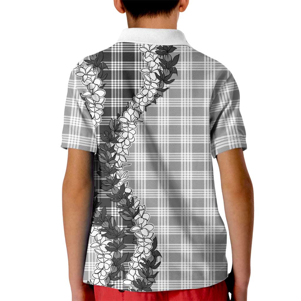 Gray Hawaii Palaka Kid Polo Shirt Hawaiian Honohono Lei