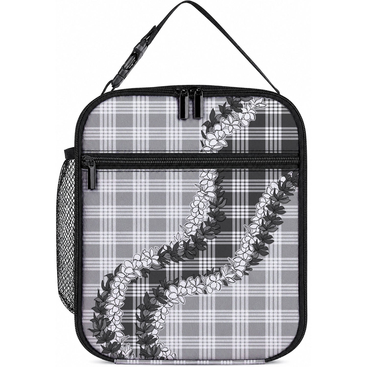 Gray Hawaii Palaka Lunch Bag Hawaiian Honohono Lei
