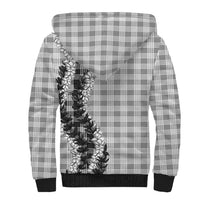 Gray Hawaii Palaka Sherpa Hoodie Hawaiian Honohono Lei