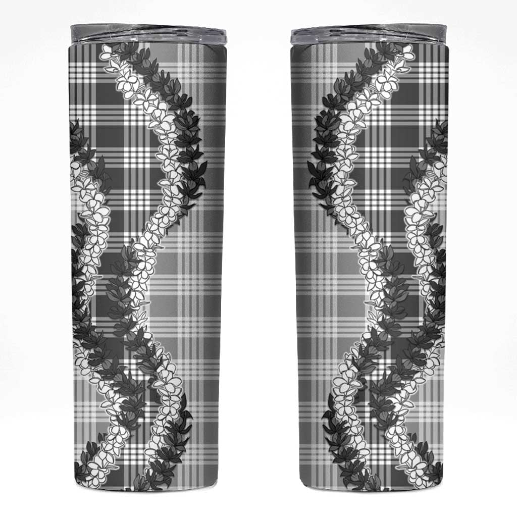 Gray Hawaii Palaka Skinny Tumbler Hawaiian Honohono Lei