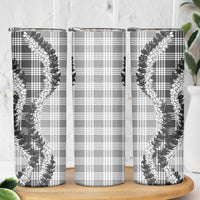 Gray Hawaii Palaka Skinny Tumbler Hawaiian Honohono Lei