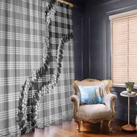 Gray Hawaii Palaka Window Curtain Hawaiian Honohono Lei