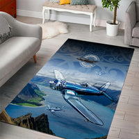 New Zealand Wanaka Air Show Area Rug With Maori Pattern LT05 - Polynesian Pride