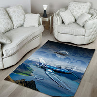 New Zealand Wanaka Air Show Area Rug With Maori Pattern LT05 - Polynesian Pride