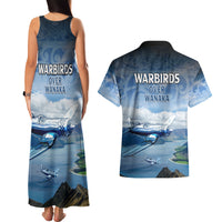 New Zealand Wanaka Air Show Couples Matching Tank Maxi Dress and Hawaiian Shirt With Maori Pattern